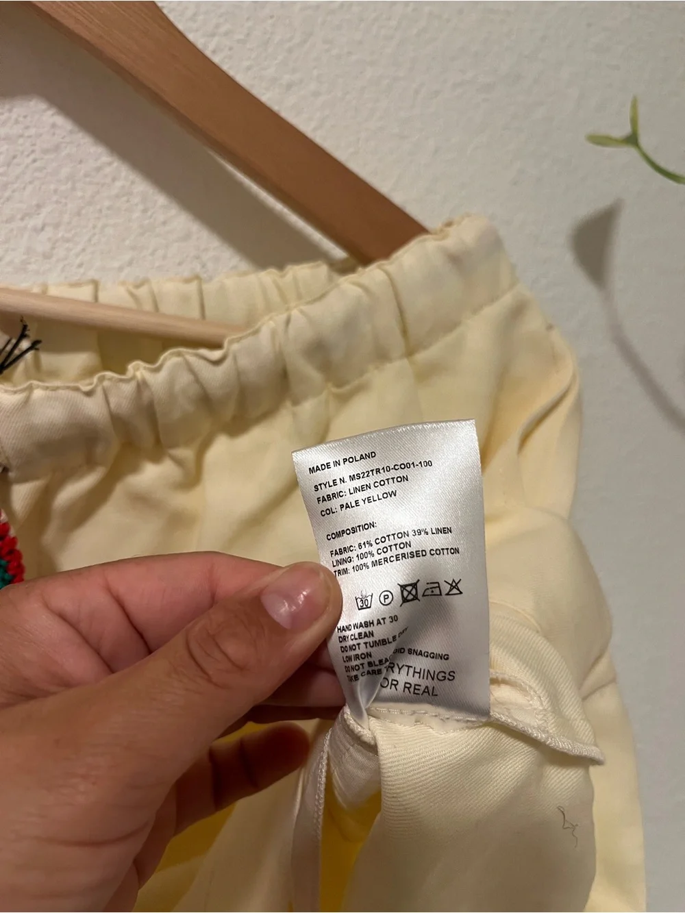 Wales Bonner Linen Cotton Men Shorts sz 48